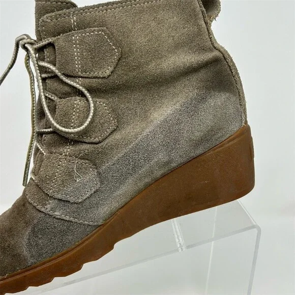 Sorel Toronto Lace Wedge Waterproof Light Brown Ankle Boots Womens US 8.5 - Picture 5 of 11